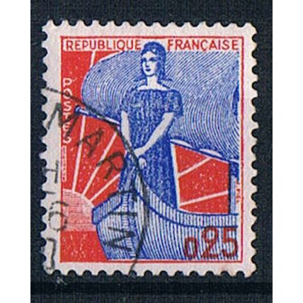 France 1960 SG1456 fr27 Marianne In State Ship 25c Used Stamp