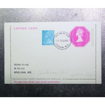 GB STAMPS Letter Card letter 3p up rated 1971 ~~L@@K~~