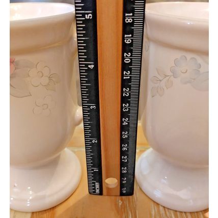 Pfaltzgraff Wyndham Pedestal Mug Pair Of 2 Pink Floral Pattern Coffee Tea