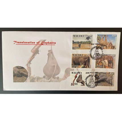 Malawi 2017 / 2018 FDC Mi. 998 - 1003 Translocation of Elephants Elefanten Faune