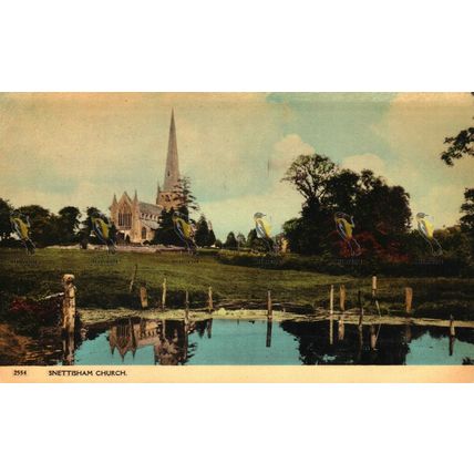 Snettisham Church, Norfolk, 2554, Postcard, 1950/60s