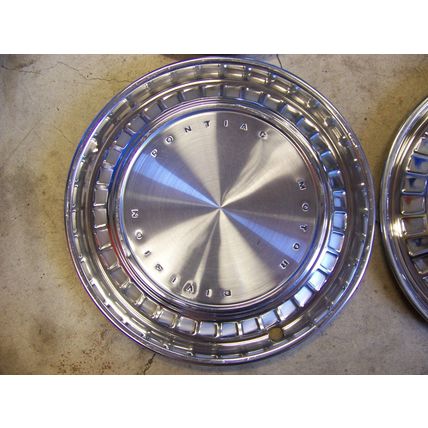1960 PONTIAC 14 INCH HUBCAPS WHEEL COVERS BONNEVILLE (4)