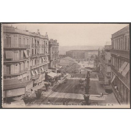 Boulevard de Lycée, Hotel Royal et Brasserie Terminus, Oran, c.1905 - CPA ES253