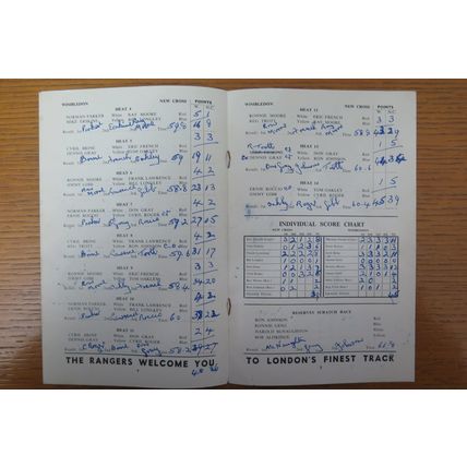 1951 NEW CROSS V WIMBLEDON SPEEDWAY PROGRAMME