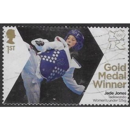 Great Britain QEII 2012 Olympic Gold Jade Jones Taekwondo Used SG 3366 stamp
