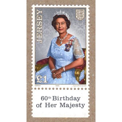 JERSEY SG389 £1 1986 QEII 60th Birthday Unmounted Mint