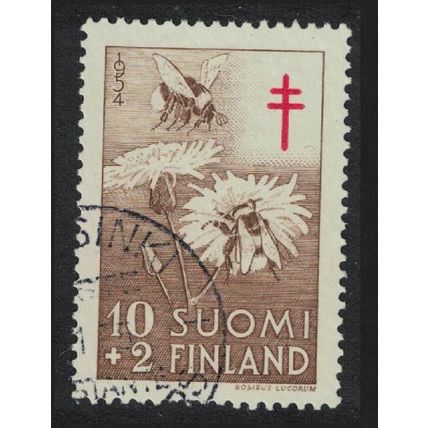 Finland White-tailed Bumble Bees collecting Pollen 1954 Canc SG#534