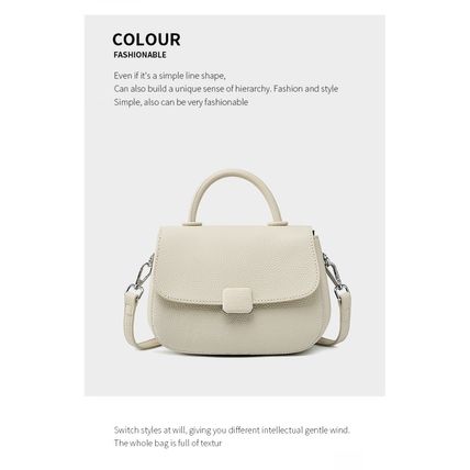 Women Genuine Leather Shoulder Bags Classic Crossbody Purses White
