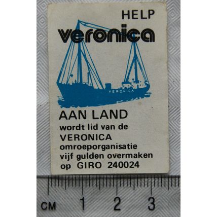vintage Matchbox Label - Help Veronica - Aan Land