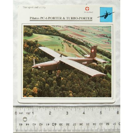 Pilatus PC-6 Porter - Switzerland - Transport & Utility - Collectors Club Card