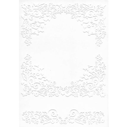 A6 Embossed Card. 10 Sheets. Frame. Cardmaking Scrapbooking Crafts