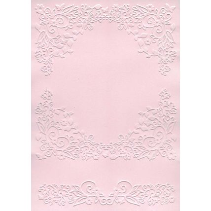 A6 Embossed Card. 10 Sheets. Frame. Cardmaking Scrapbooking Crafts