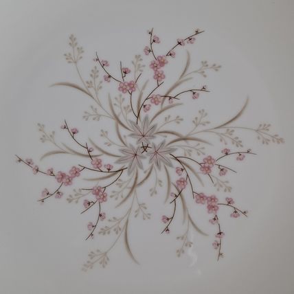 Vintage Lot 4 Noritake CLAIRE SALAD PLATES #5902 Pink Flowers Gold Trim FLoral