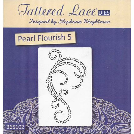 Tattered Lace. Pearl Flourish 5 Die. Die Cutting Cardmaking Scrapbooking Crafts