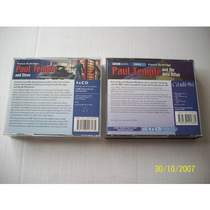 Francis Durbridge-Paul Temple & the Alex Affair & Steve CD Audiobooks X2