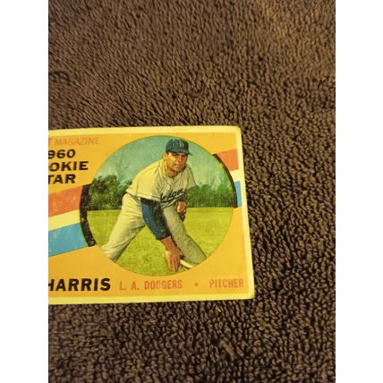 1960 Topps # 128 RC Bill Harris Los Angeles Dodgers Pitcher 3.0 VG Condition