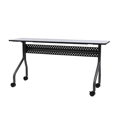 Iceberg Officeworks Mobile Training Table with Wheels, Gray and Charcoal, with T