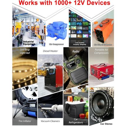 AC to DC Converter 12V Power Supply: Universal SMPS 120V AC to 12V 50A 600W DC C