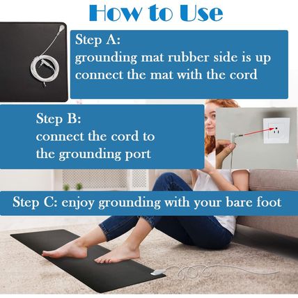 Grounding Mat for Improving Sleep, Grounding Pad for Health, Grounding Bed Mat w