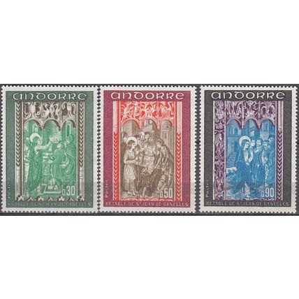 Andorre Français 1971 Michel 235 - 237 Neuf ** Cote (2008) 6.50 € Retable