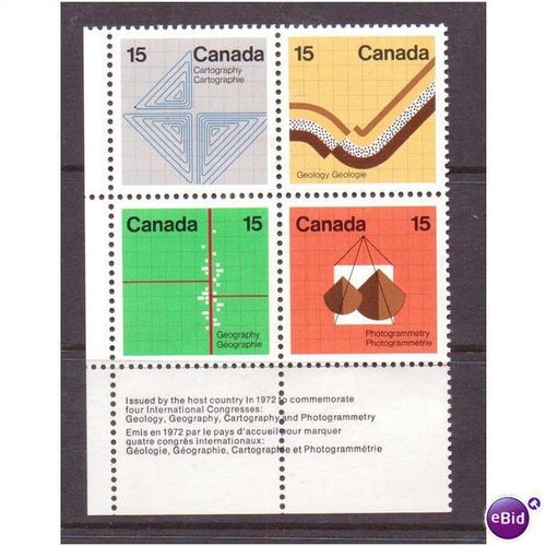 canada stamps mnh 1972 earth sciences sg741