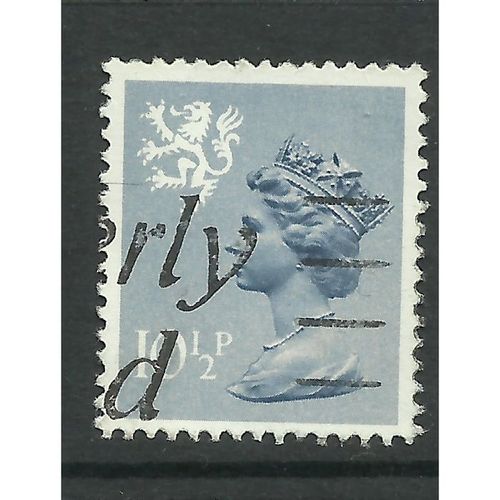 Great Britain QEII 1978 Scotland 10½p Steel Blue 2PB Used SG S31 SMH14 stamp
