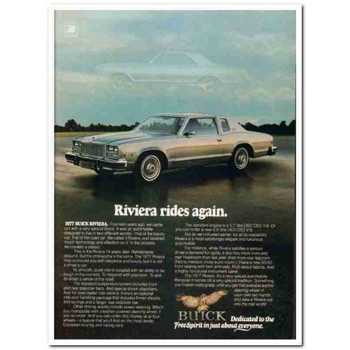 buick 1977 riviera rides again fourteen luxury automobile vintage ad