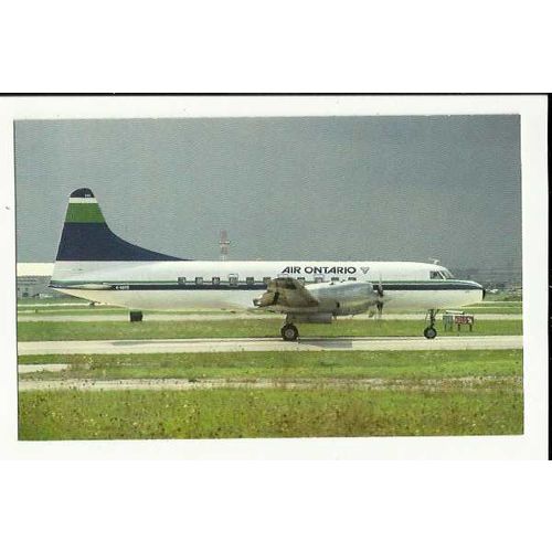 Aviation AIR ONTARIO CONVAIR 580 Postcard by Moniz (AMP-8601)