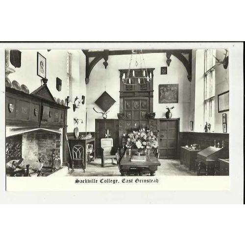Sussex EAST GRINSTEAD Sackville College Interior Postcard by Powell