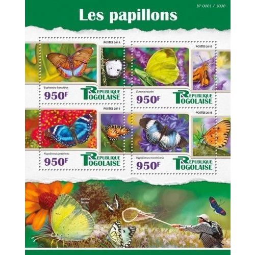 TOGO 2015 SHEET MNH BUTTERFLIES PAPILLONS SCHMETTERLINGEN FARFALLE MARIPOSAS 5