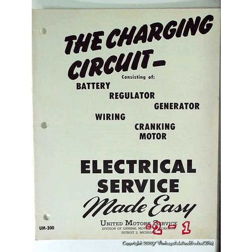 THE CHARGING CIRCUIT 1952 battery regulator generator manual