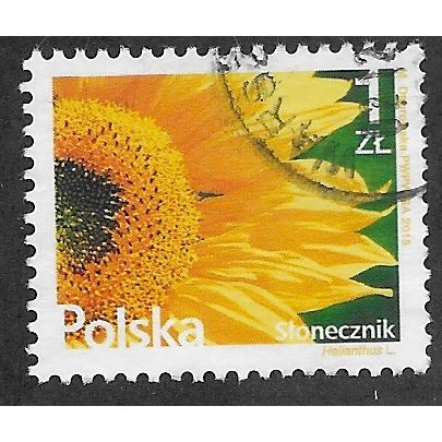 POL 2015 1zt 'FLOWERS- SUNFLOWER' FINE USED (EBID62-805)