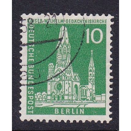 GERMANY BERLIN 1956 BUILDINGS 10pf VALUE USED SG B137