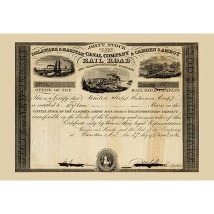 Delaware and Raritan Canal Company 12 x 18 Poster