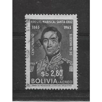 Bolivia.SG777 2p 80 Marshall Santa Cruz (Black).Fine Used.Dec21