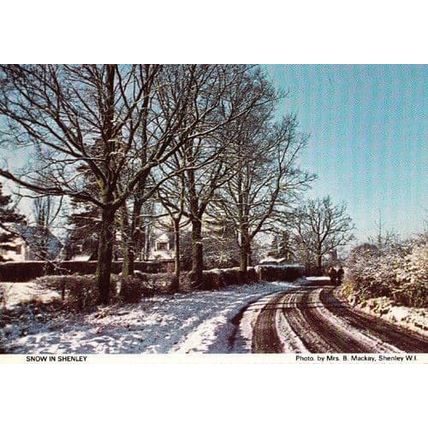 Shenley Snow Winter Christmas Xmas View Hertfordshire Womens Institute Postcard