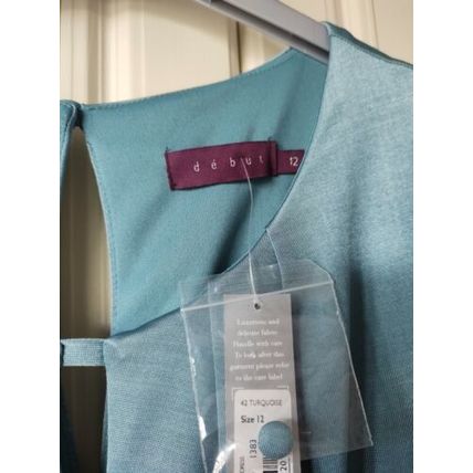NWT turquoise green sleeveless dress size 12 Debut.
