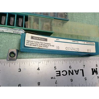 NEW LOT 50 INGERSOLL CDE424L25 CARBIDE INSERTS, GRADE 111 ,SV