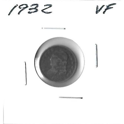 1832 US Silver Bust Half Dime VF Grey Sheet $120.00