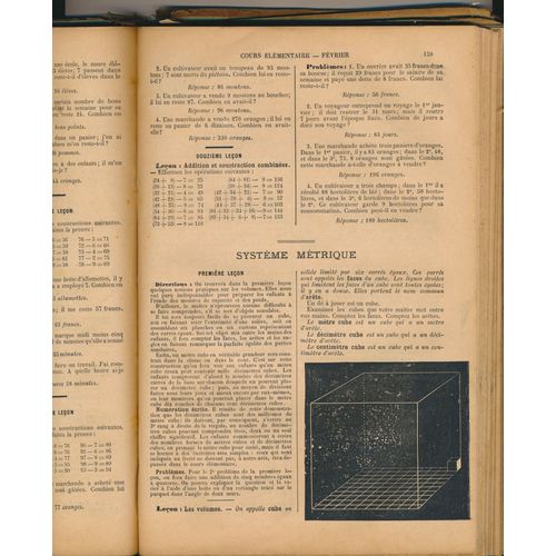 Nouveau Cours D’Etudes Cours Elementaire Livre du Maitre 5th edition 1888 Paris