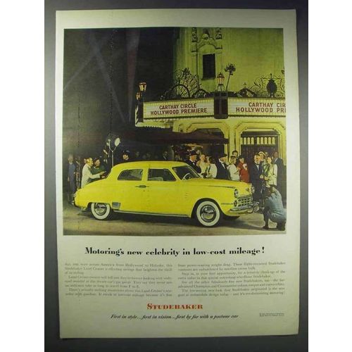 1948 Studebaker Land Cruiser Ad - Motoring's Celebrity