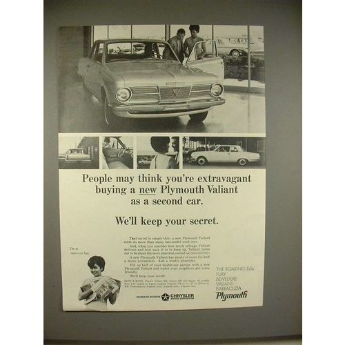 1965 Plymouth Valiant Car Ad - Think You're Extravagant