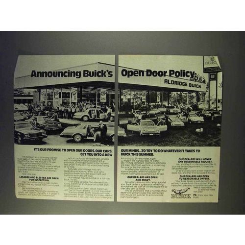 1977 Buick Cars Ad - Open Door Policy