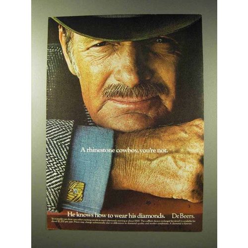 1980 De Beers Diamond Ad - Rhinestone Cowboy You're Not