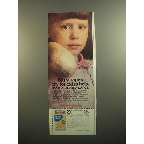 1984 Johnson & Johnson Band-Aid Extra Large Ad