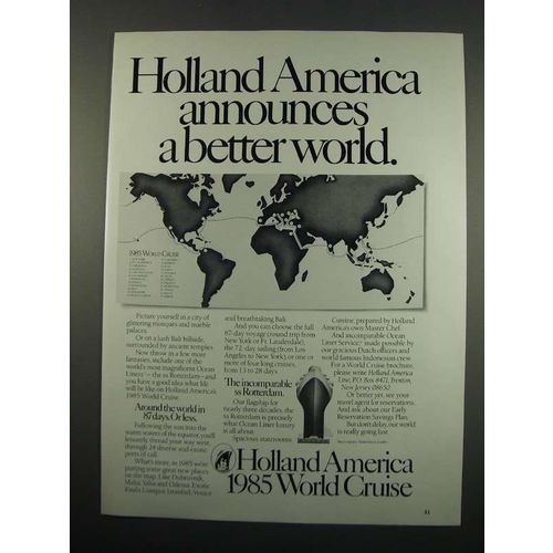 1984 Holland America Ad - A Better World