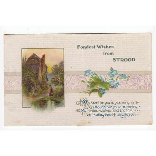Fondest Wishes from Strood Kent Postcard 3041