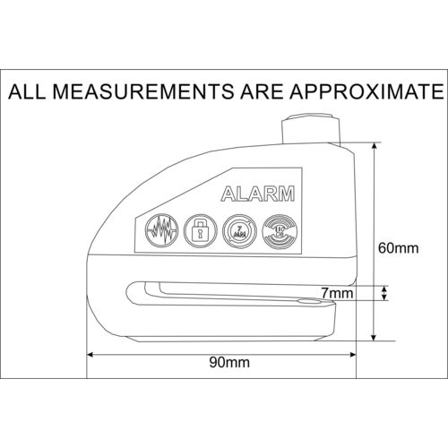 Anti-Theft Motorcycle Disc Alarm Lock with Storage / Carry Case