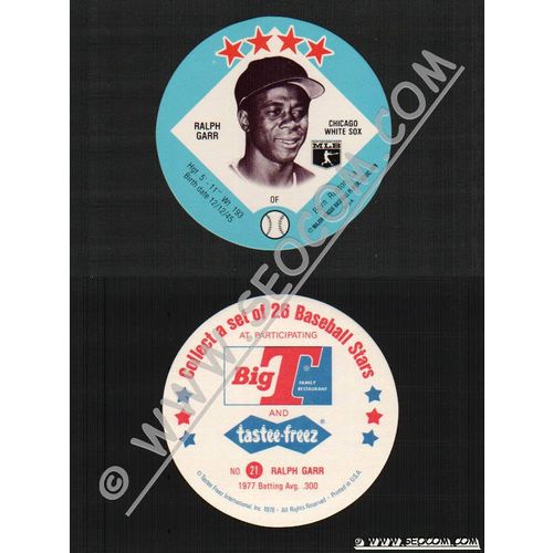 Sport Baseball Discs Name: Garr, Ralph OF Chicago White Sox~416