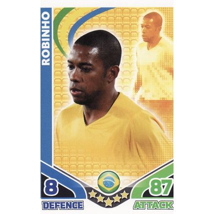 Match Attax World Cup 2010 Robinho Brazil